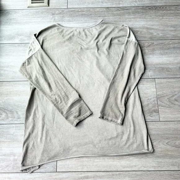 Made In Italy U80257 Faux Suede Acid Dye Long Sleeve - Picture 11 of 13